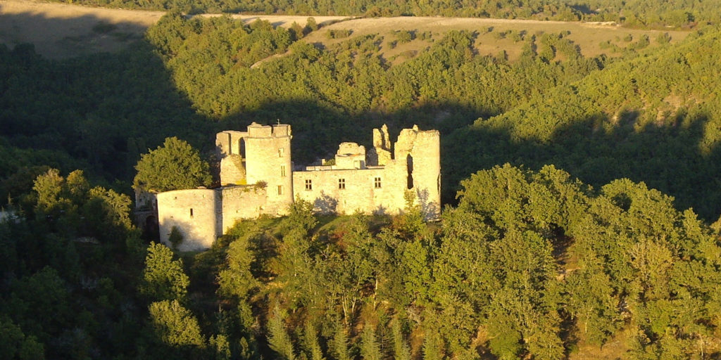 vue aérienne du chateau de Roussillon