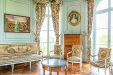 Le salon vert du château de Bellay