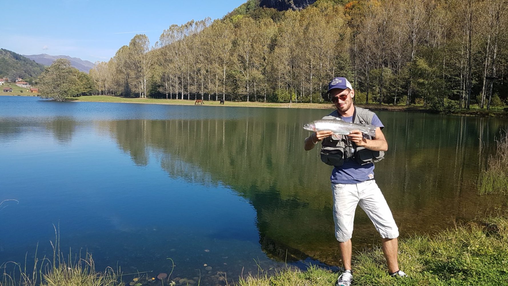 trophée de pêche lac d'Auvergne