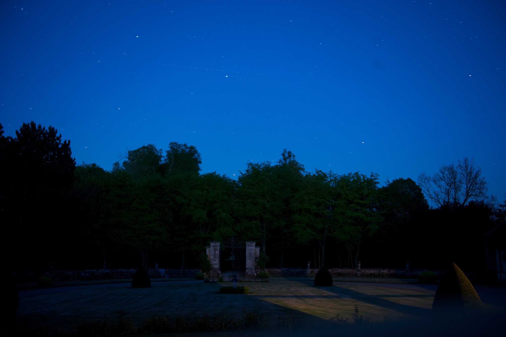 Nuit étoilée au dessus du parc de Villers