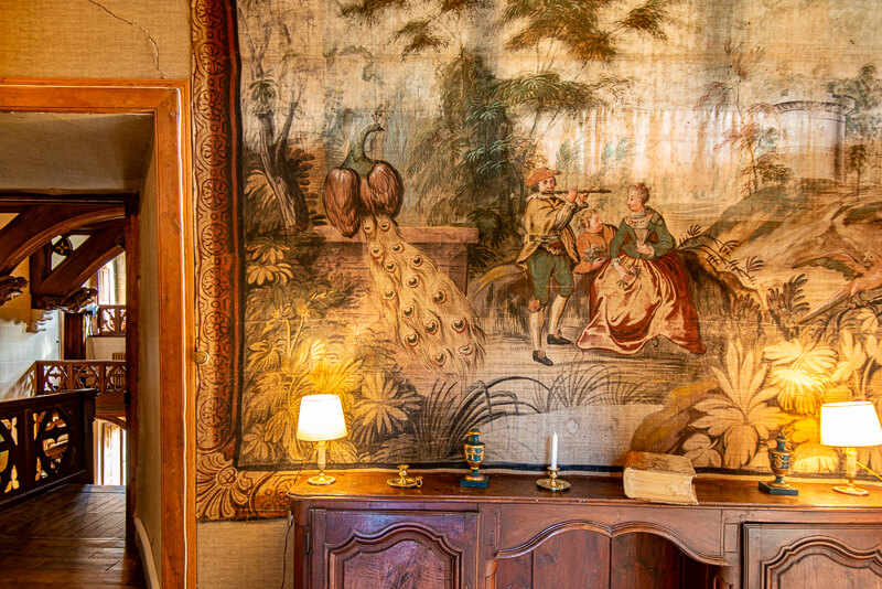 Détail d'une tapisserie au Château Sédaiges