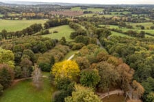 View of the countryside surrounding Chateau de Trioulou in beautiful Aveyron