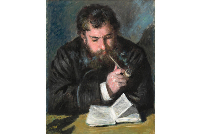 Tableau d'Auguste Renoir, Claude Monet (Le Liseur),