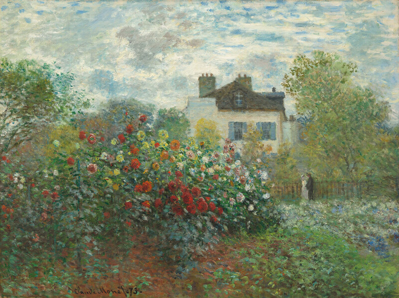Célèbre tableau de Claude Monet, Le jardin de l'artiste à Argenteuil, 1873