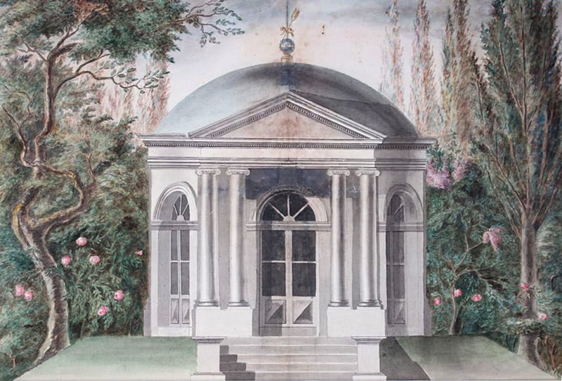 Dessin de la Gloriette du château de la Bouillerie